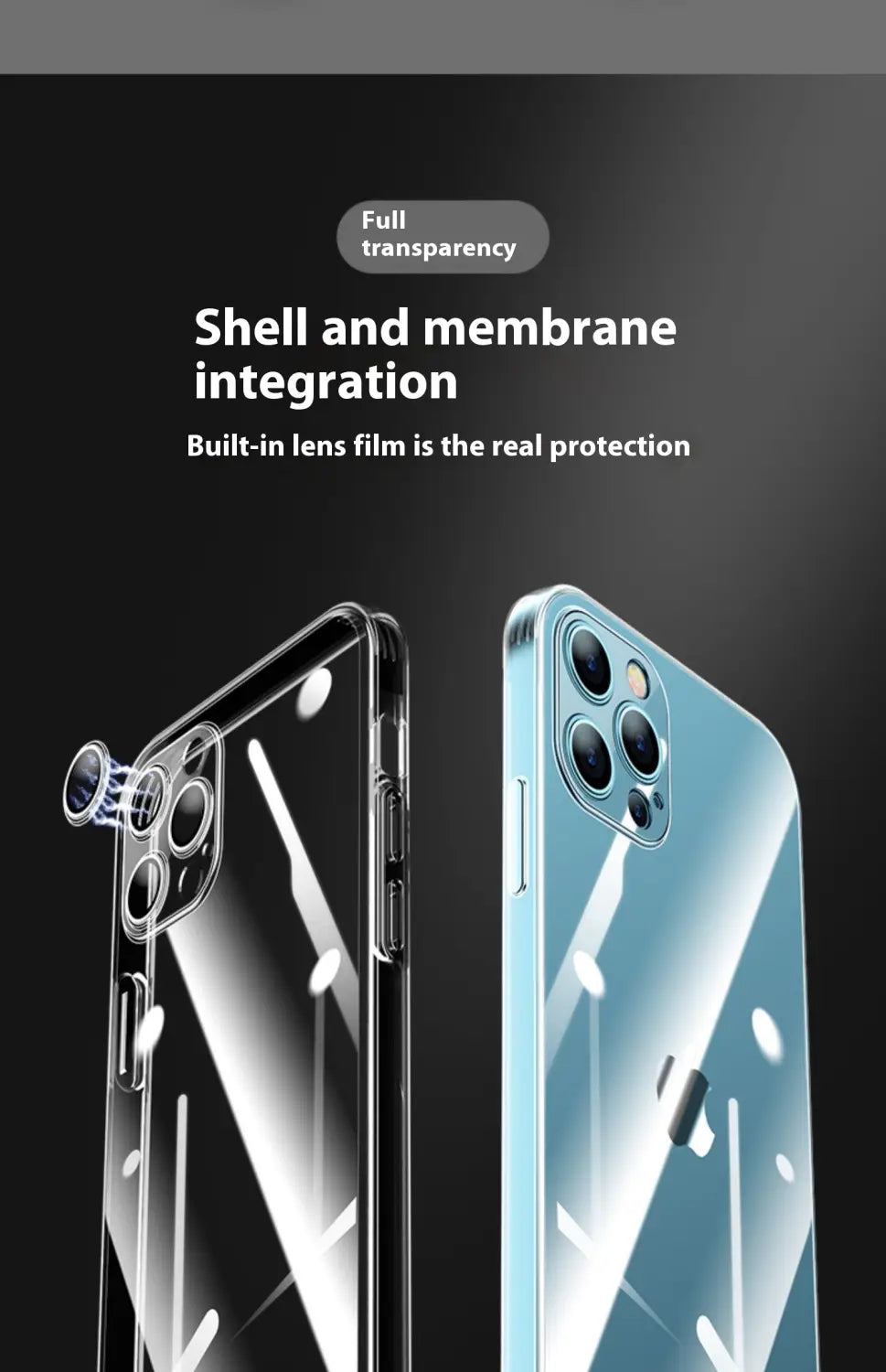 Custodia posteriore a prova di scossa elettroplata viola TPU per iPhone