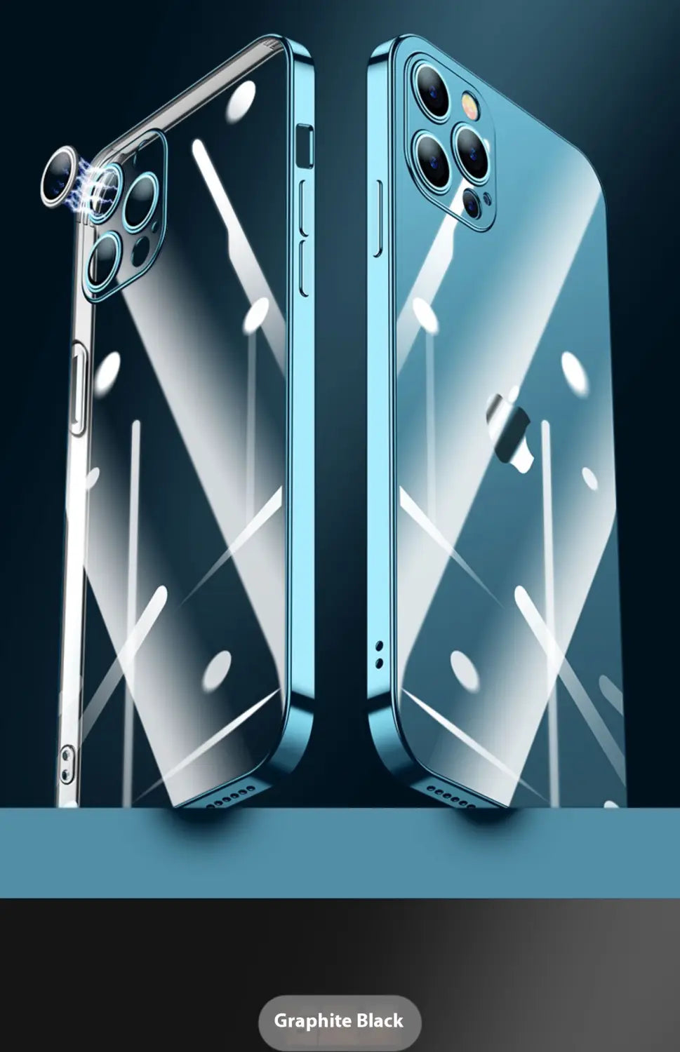 Custodia posteriore a prova di scossa elettroplata viola TPU per iPhone