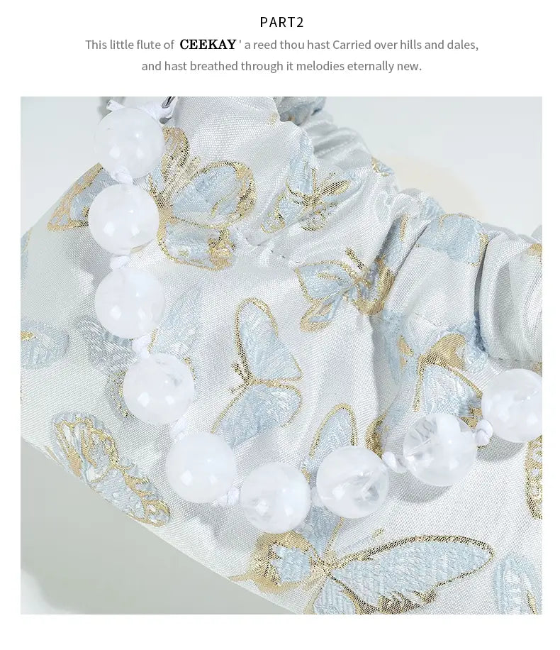 Pink Crossbody Bag with Bow Chain Buckets and Synthetic Leather Material