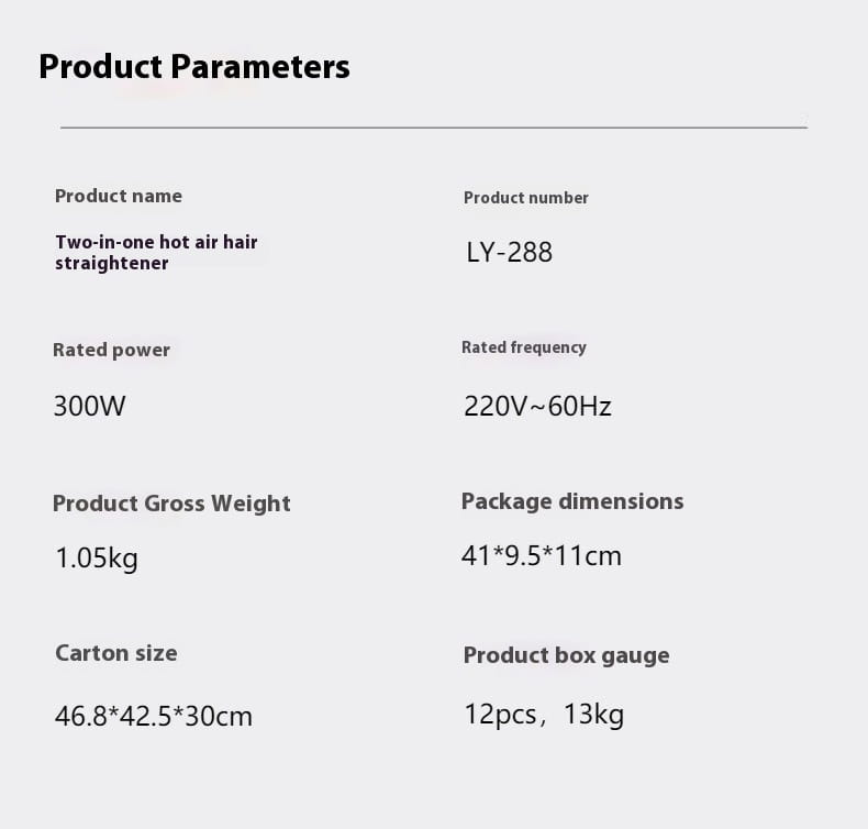 European Standard Hot Air Hair Curler with Anion Technology