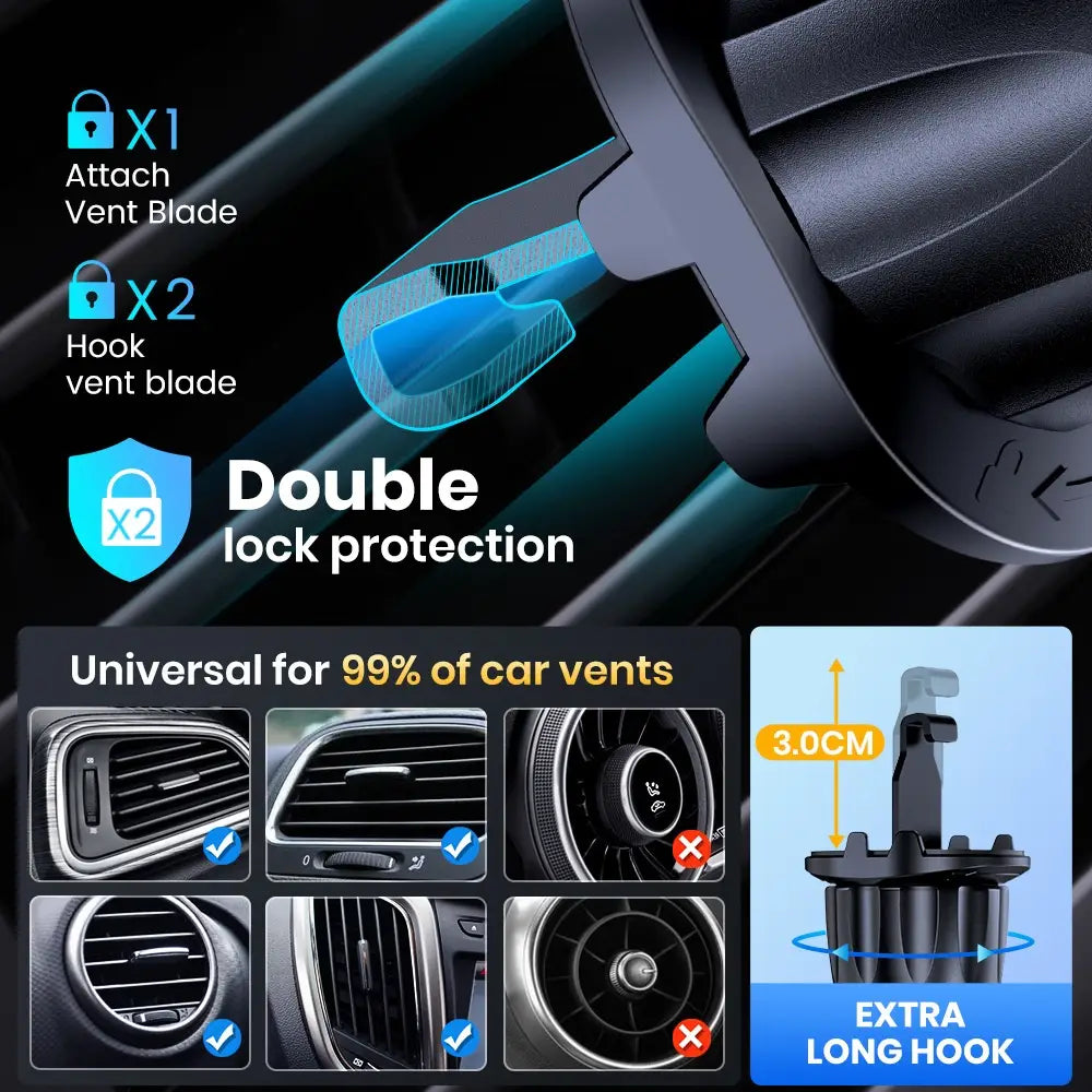 Car rotating air outlet accessories with hooks brackets and support feet