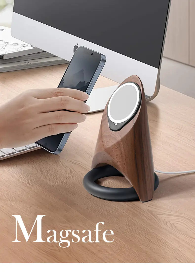 Magnetic Desktop Rack with Wireless Charger for Mobile Phones