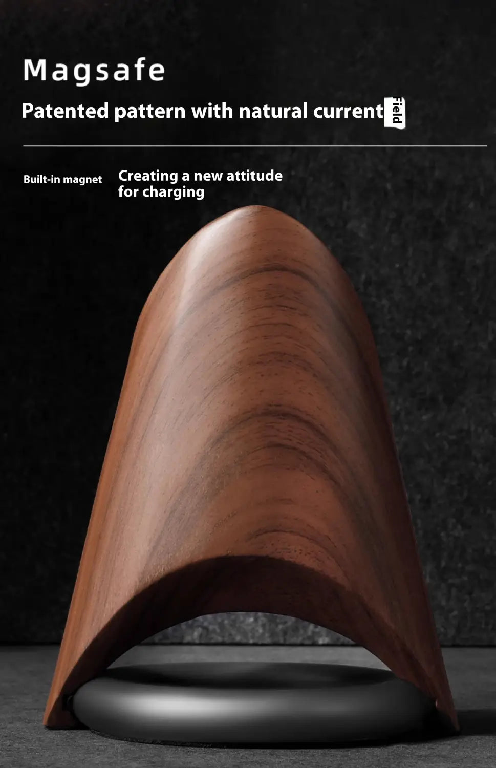 Magnetic Desktop Rack with Wireless Charger for Mobile Phones