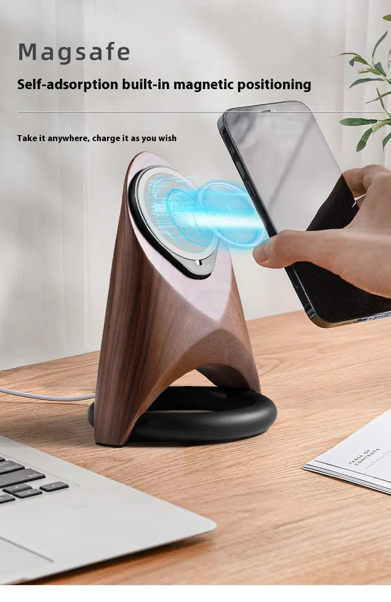 Magnetic Desktop Rack with Wireless Charger for Mobile Phones