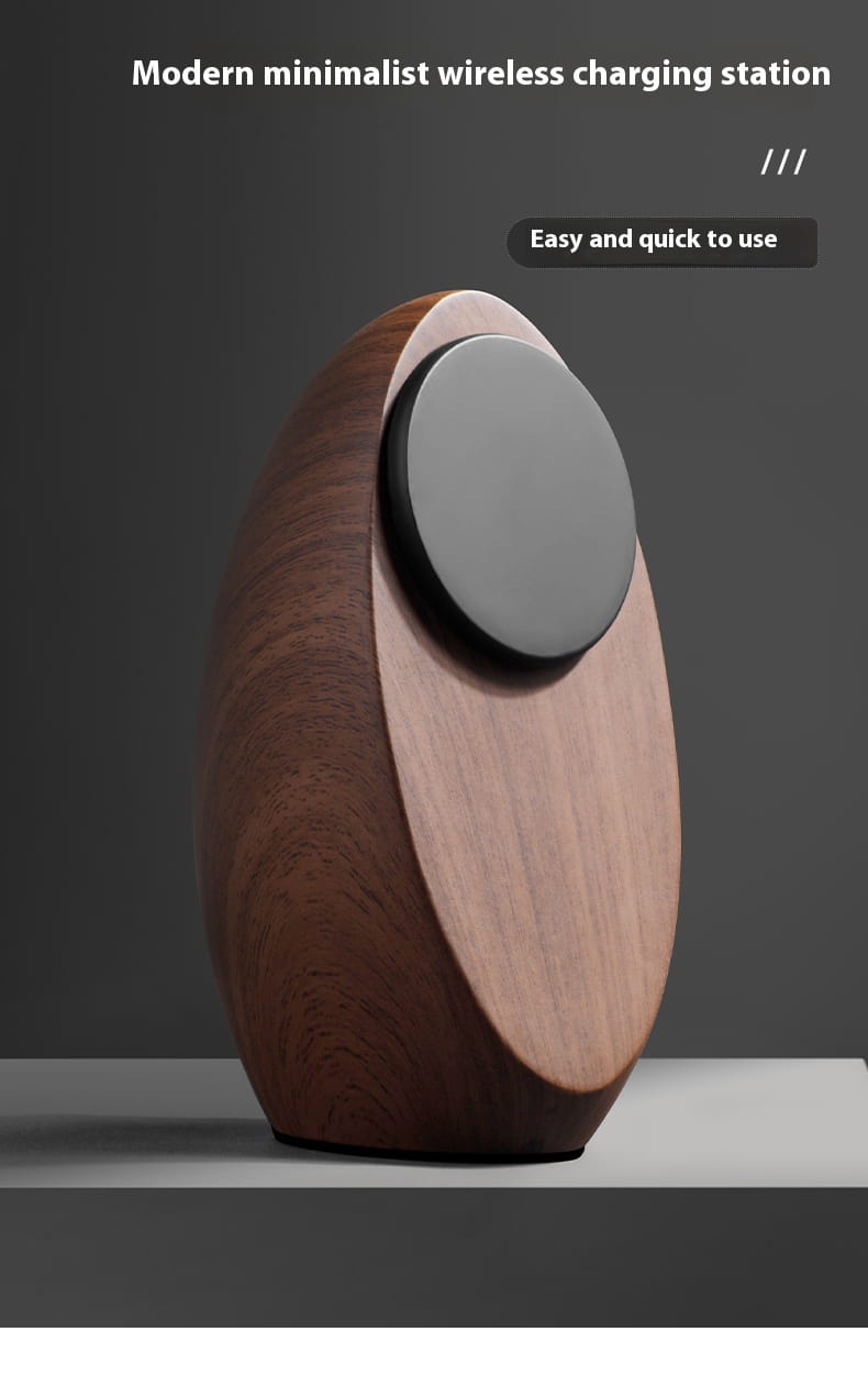 Resin Egg-Shaped Magnetic Phone Holder in Walnut or Red Oak Colors