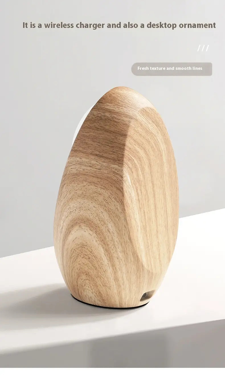 Resin Egg-Shaped Magnetic Phone Holder in Walnut or Red Oak Colors