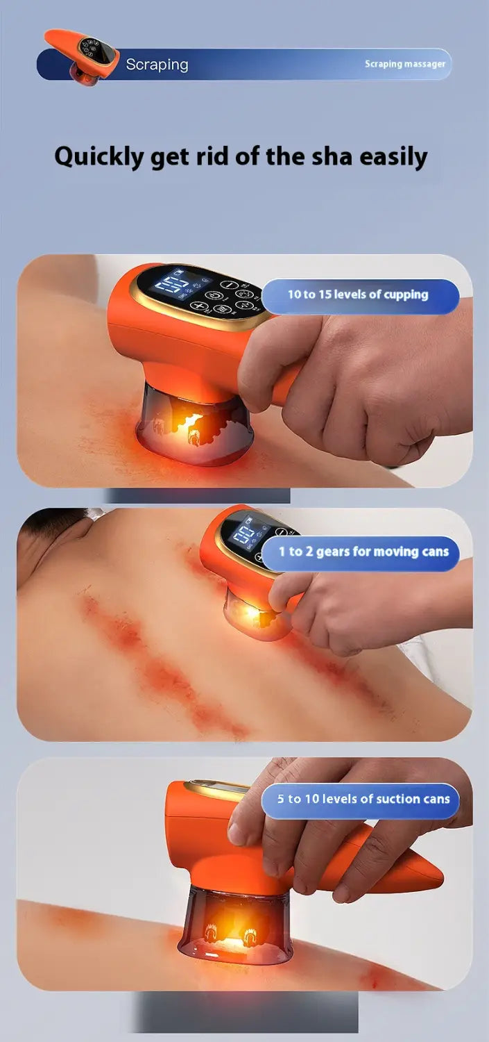 Electric Scraping EMS Micro Current Vacuum Therapy Suit with Variable Speed