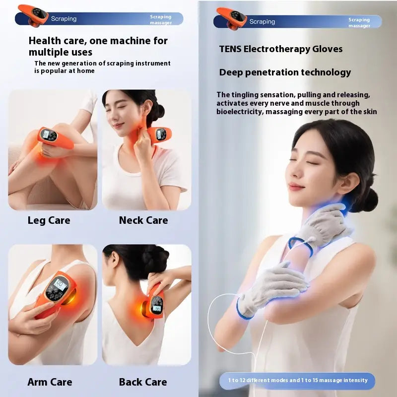 Electric Scraping EMS Micro Current Vacuum Therapy Suit with Variable Speed