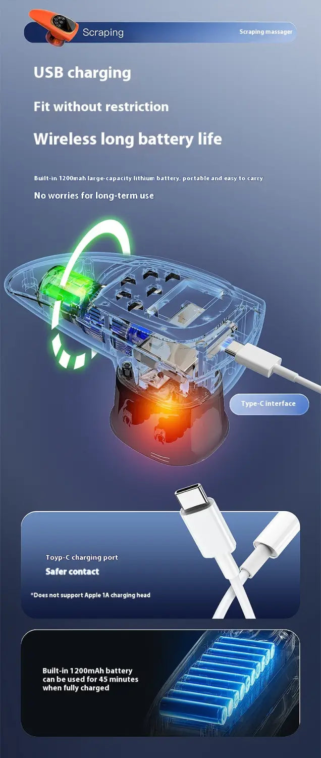 Electric Scraping EMS Micro Current Vacuum Therapy Suit with Variable Speed
