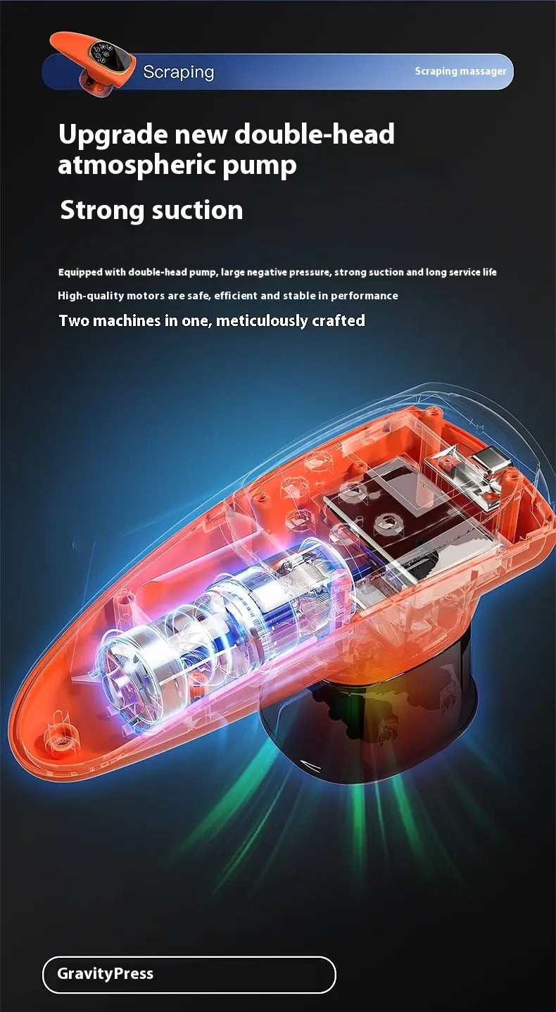 Electric Scraping EMS Micro Current Vacuum Therapy Suit with Variable Speed