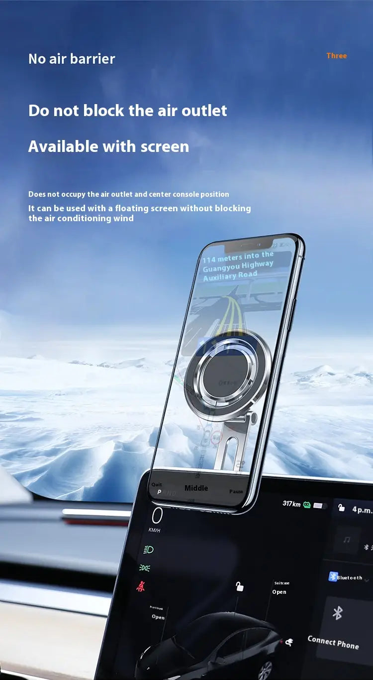 Car F62 Stretch Magnetic Phone Holder with Suspension