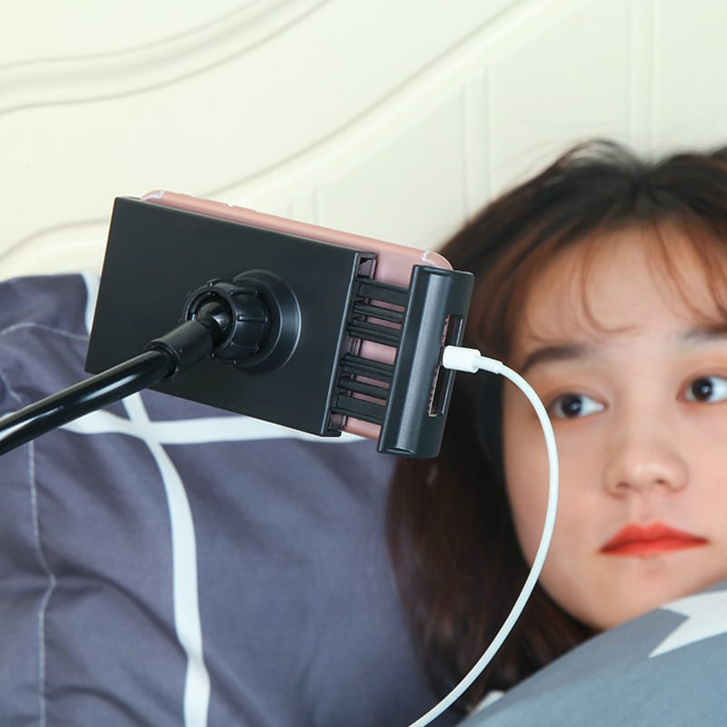 Fashion Desktop Universal Lazy Phone Stand in Black Pink and White