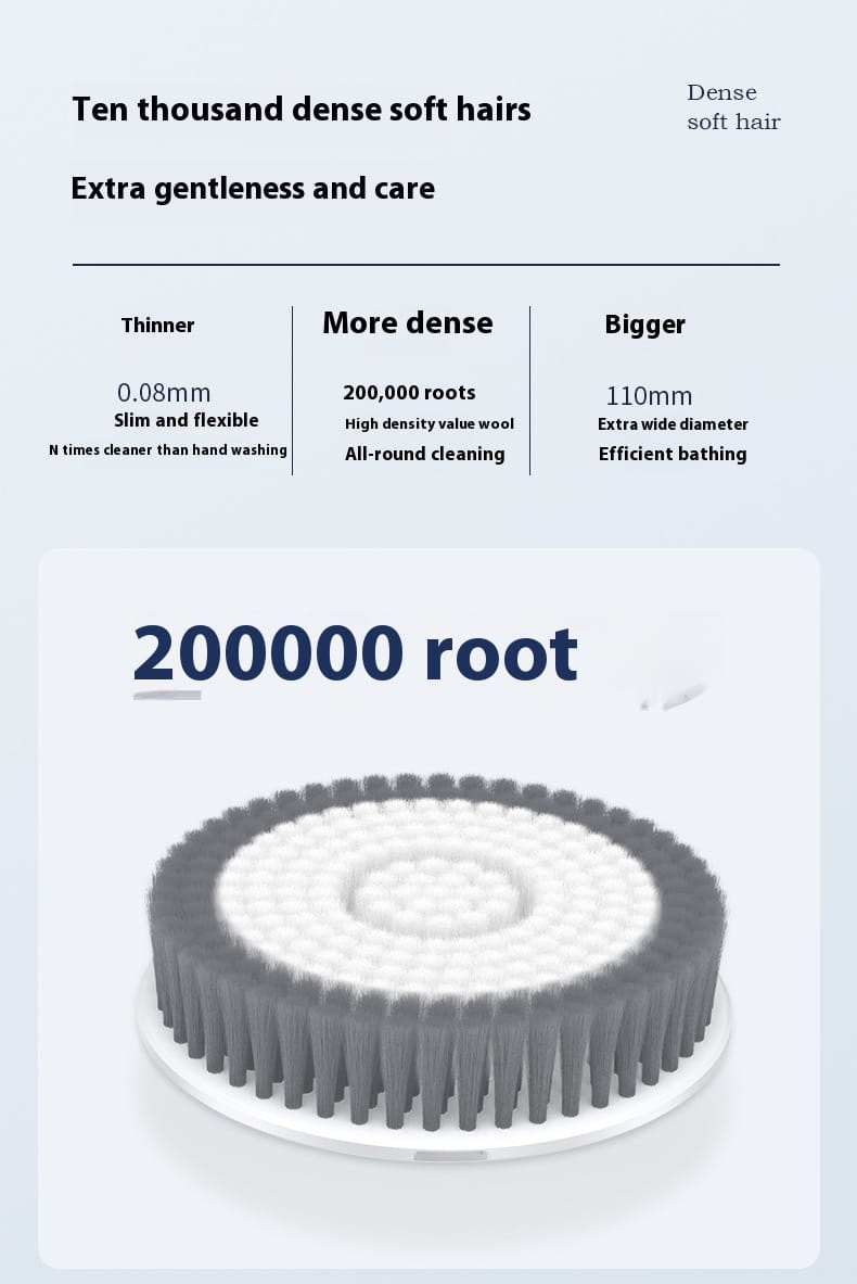 Electric Bath Rubbing Machine Waterproof Complete Set with Rotation and Accessories