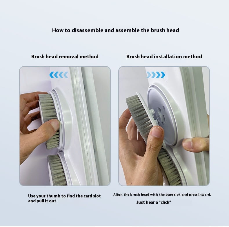 Electric Bath Rubbing Machine Waterproof Complete Set with Rotation and Accessories