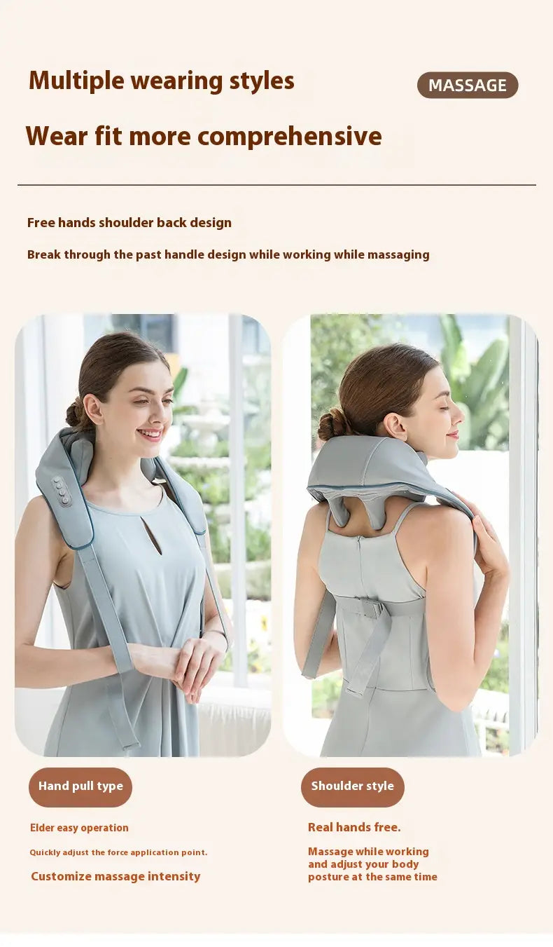 Hot Compress Multifunctional Shoulder Massage Instrument with Neck Kneading