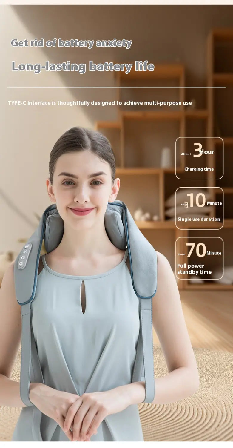 Hot Compress Multifunctional Shoulder Massage Instrument with Neck Kneading