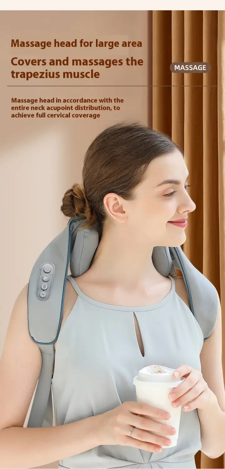 Hot Compress Multifunctional Shoulder Massage Instrument with Neck Kneading