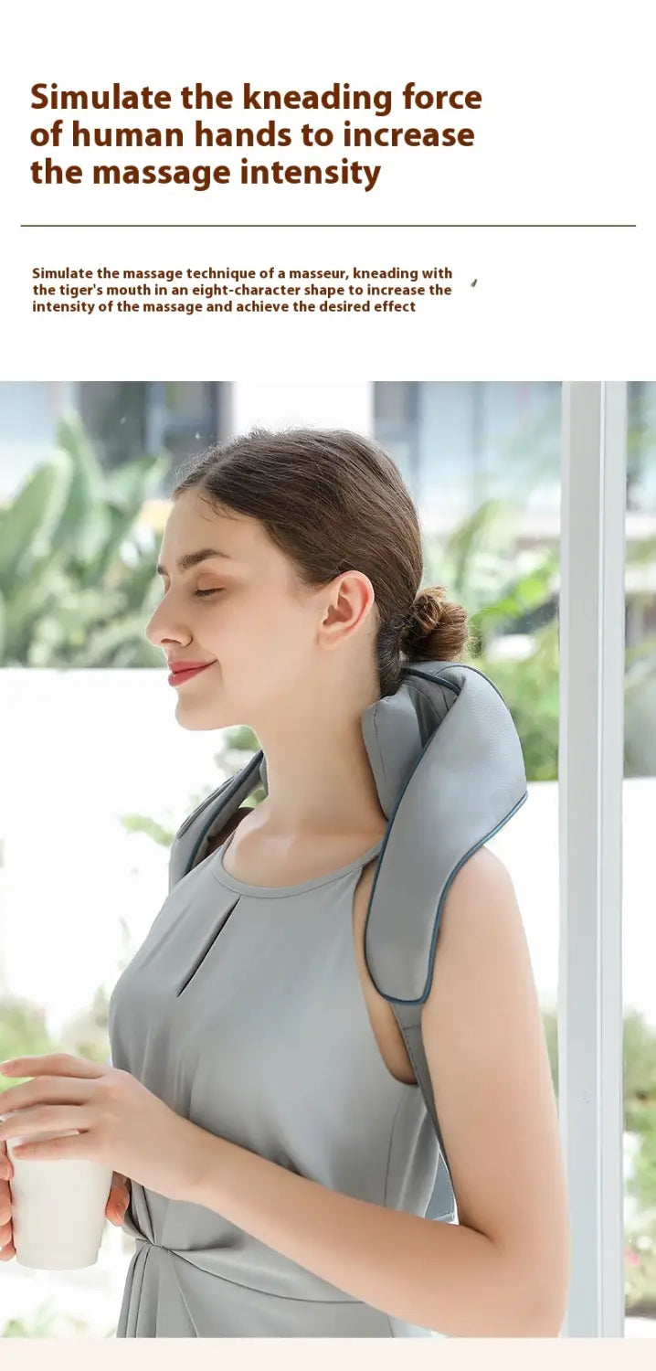 Hot Compress Multifunctional Shoulder Massage Instrument with Neck Kneading