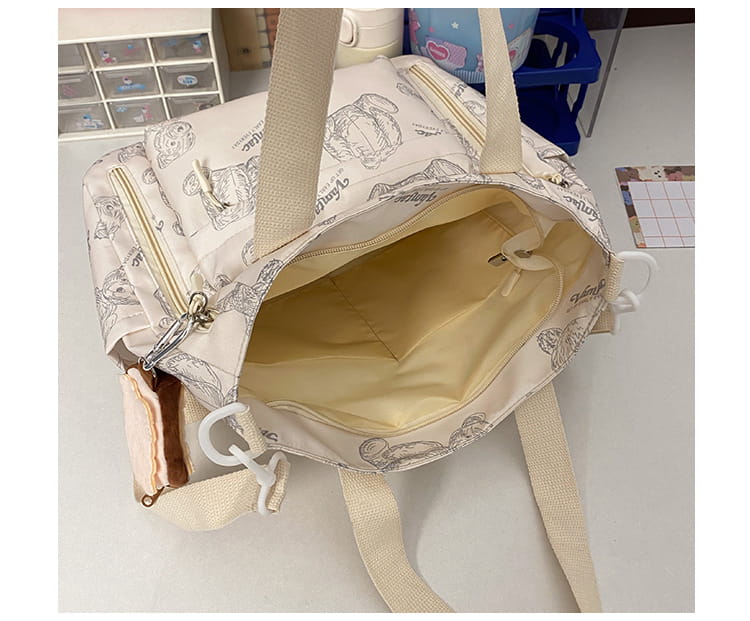 Bear Print Large Tote Bag Shoulder Crossbody Stylish Fashionable Comfortable