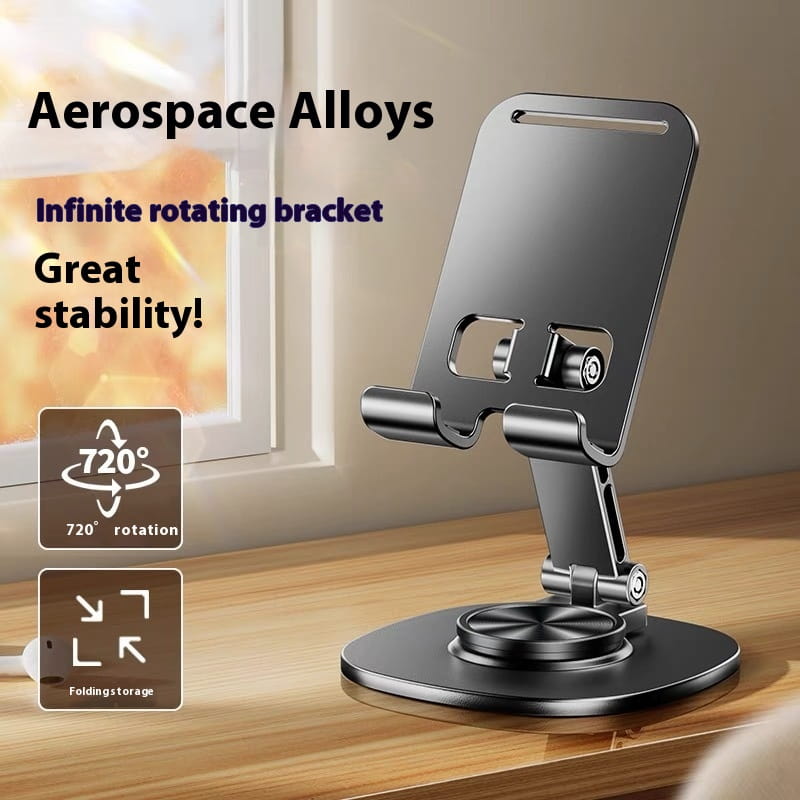 Aluminum Alloy Mobile Phone Holder with Lazy Folding Rotation