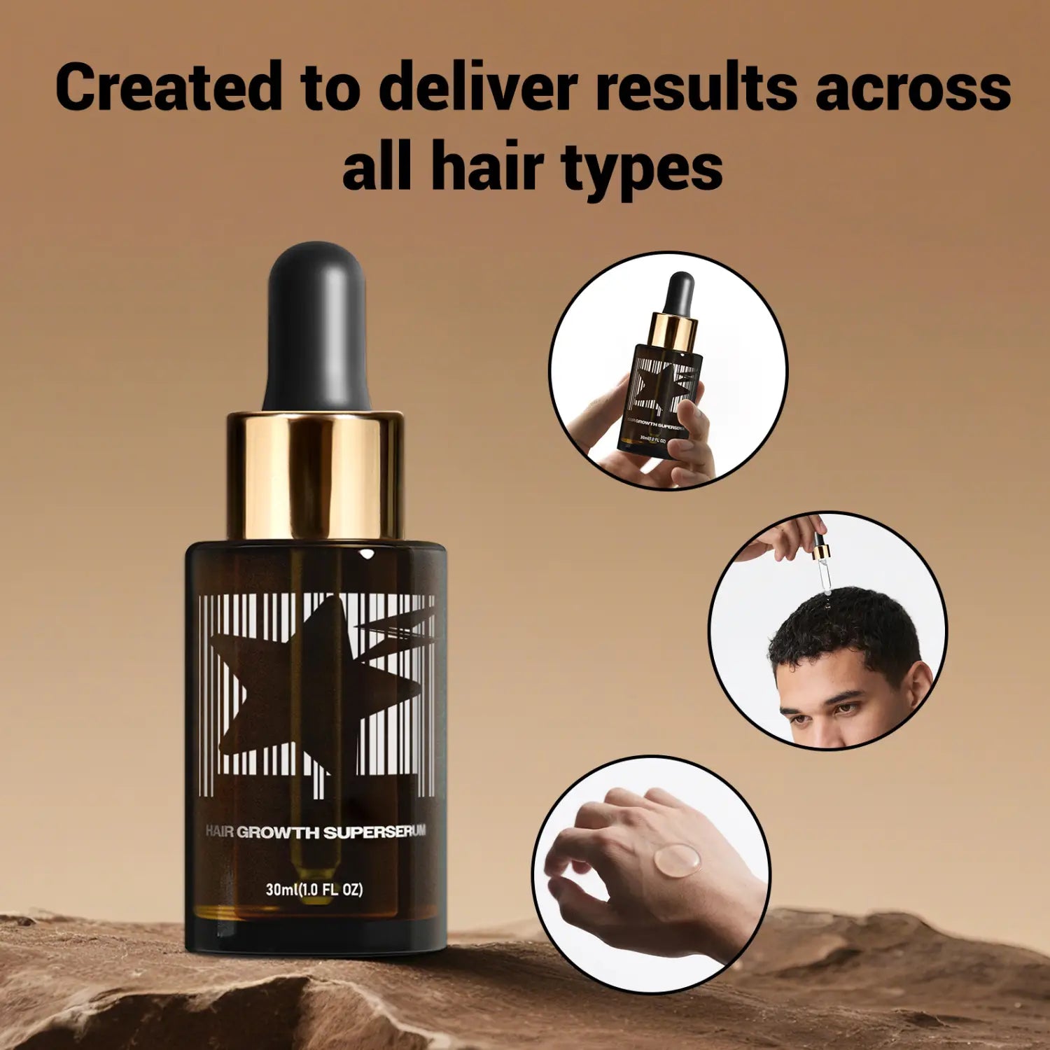 Meeste valgete juuste kasvuõli tiheda 30 ml musta olemuse jaoks