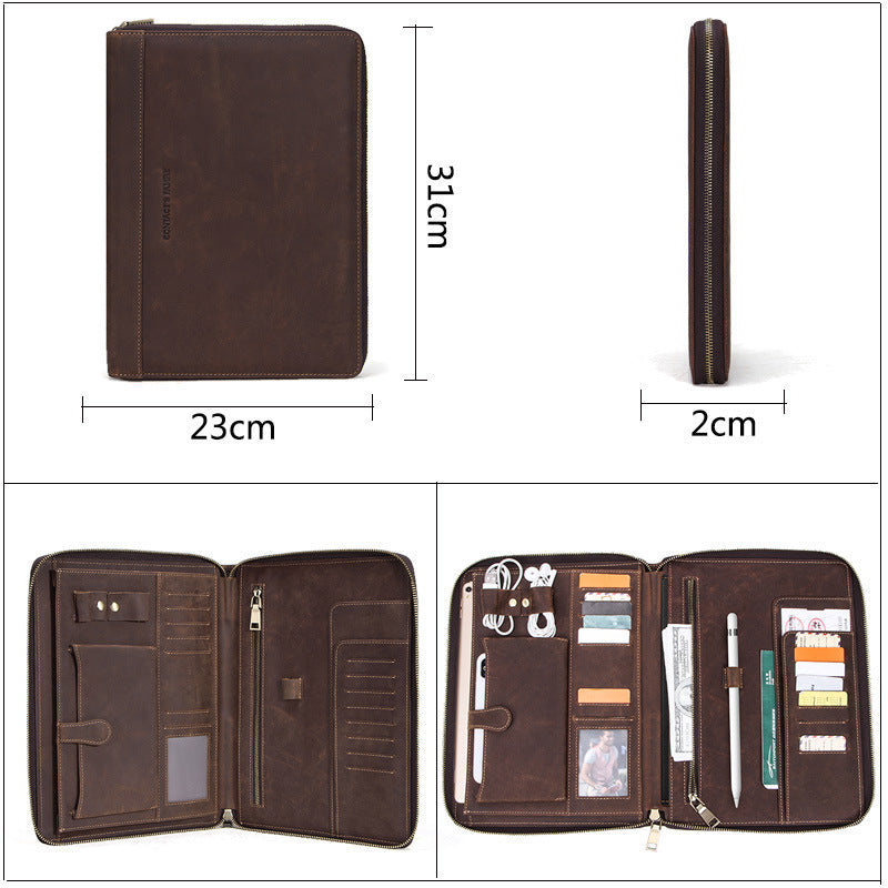 Retro horse leather multifunctional tablet PC case - Saddle Up Your Tablet with Retro Leather Flair