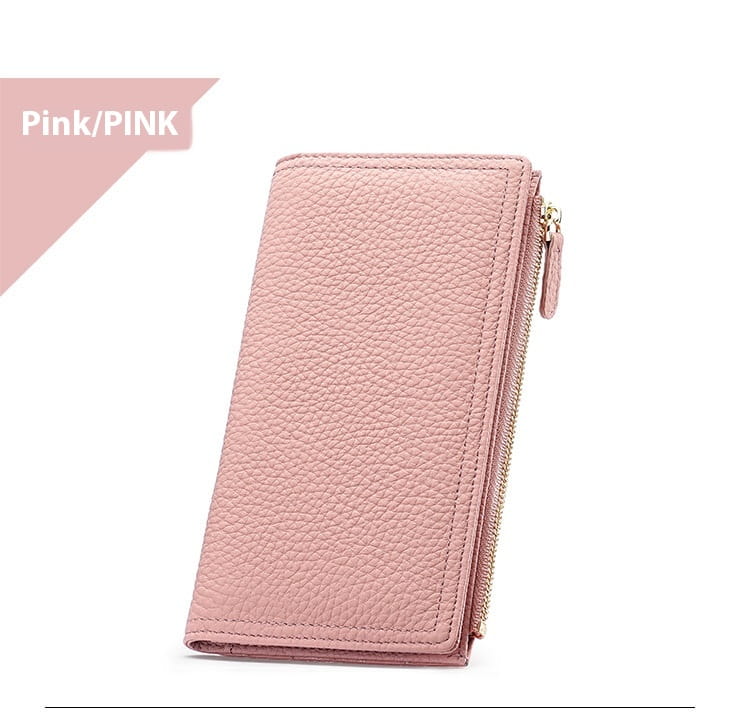 Portefeuille de support de carte en cuir avec blocage RFID et options de couleurs multiples