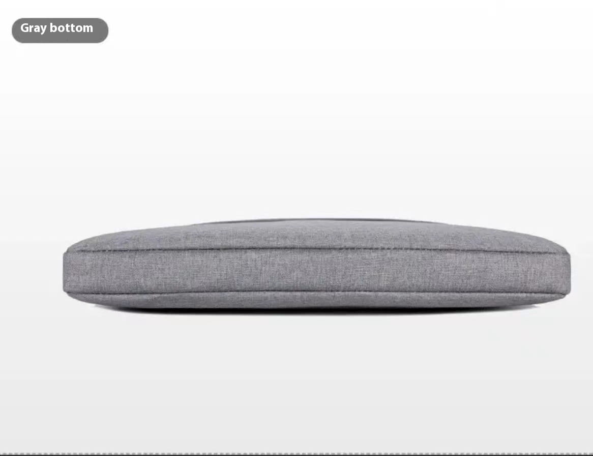 Gray Oxford Laptop Bag with Breathable Polyester Lining and Sewing Thread