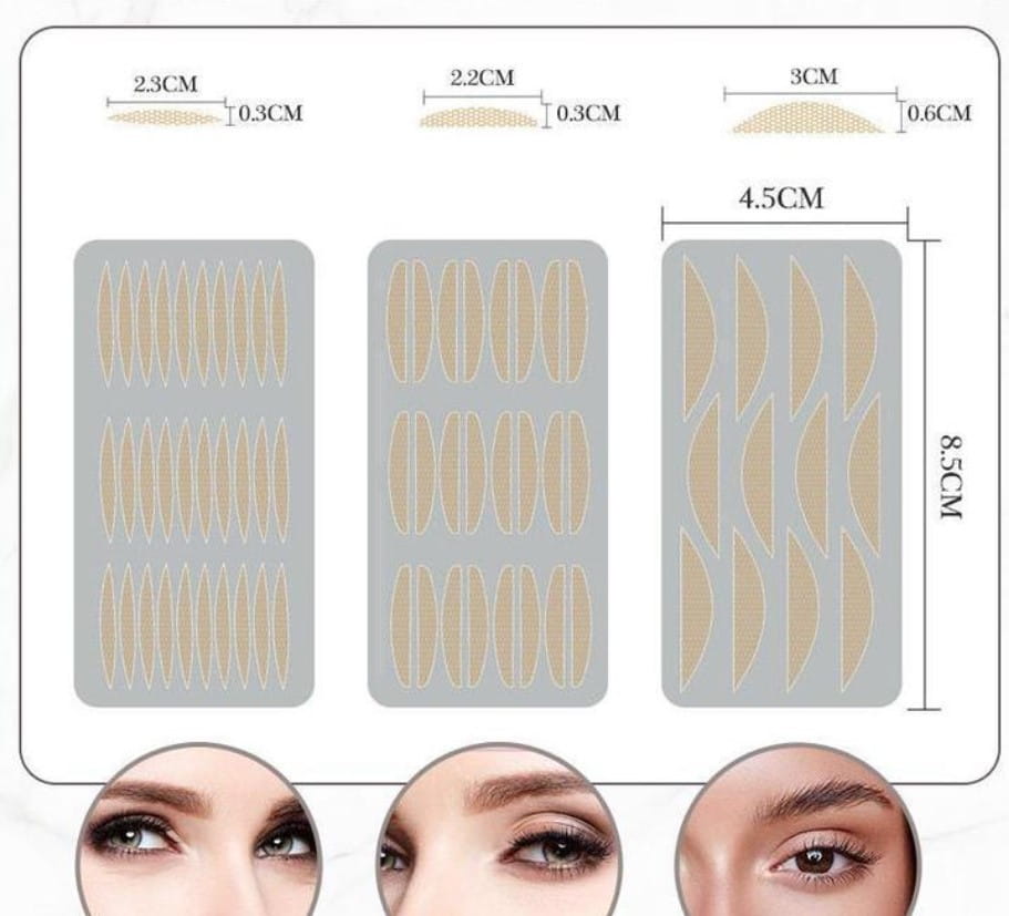 Household Non-Woven Fabric Eyelid Sticker Set in Multiple Sizes