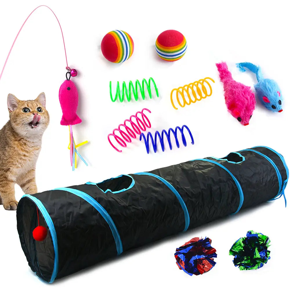 12-delade husdjursleksaker som sattes på hundar och katter diverse polyestertillbehör