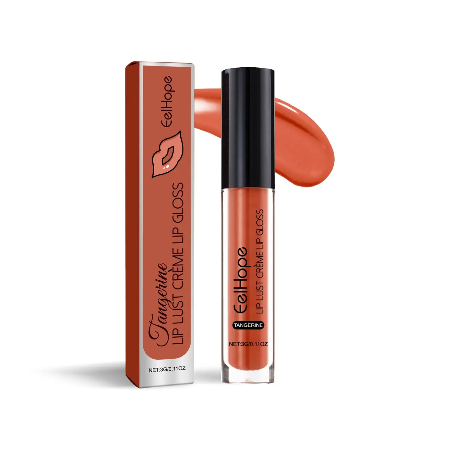 Red Waterproof Lip Gloss with Glycerin Sunflower Oil and Vitamin E