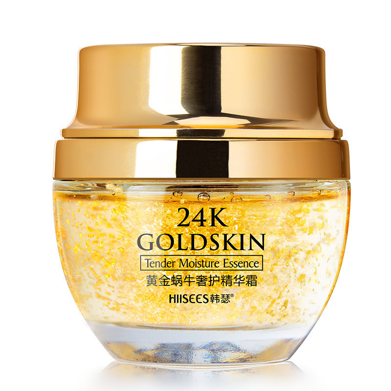 24K Gold Face Cream Dry Skin Care Whitening Snail Brightening - Snail Brightening with 24K Gold and Zesty Blood Orange