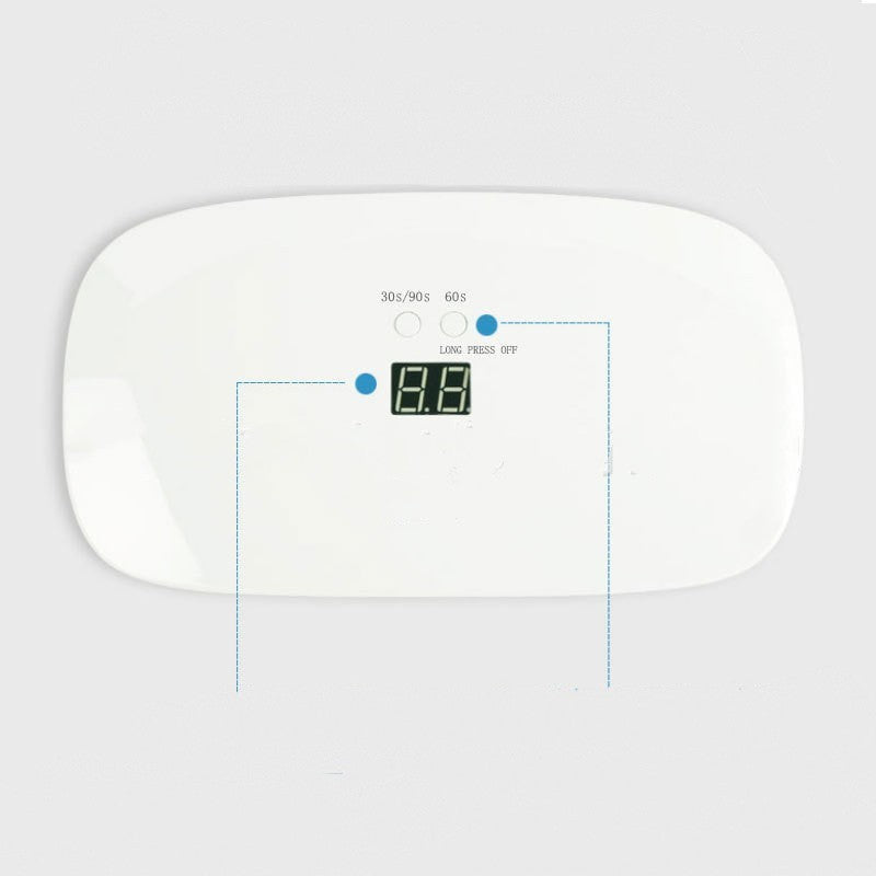 24W Portable Rechargeable Nail Lamp Therapy Machine with UV LED Beads - Teleplus 24w portable rechargeable nail lamp