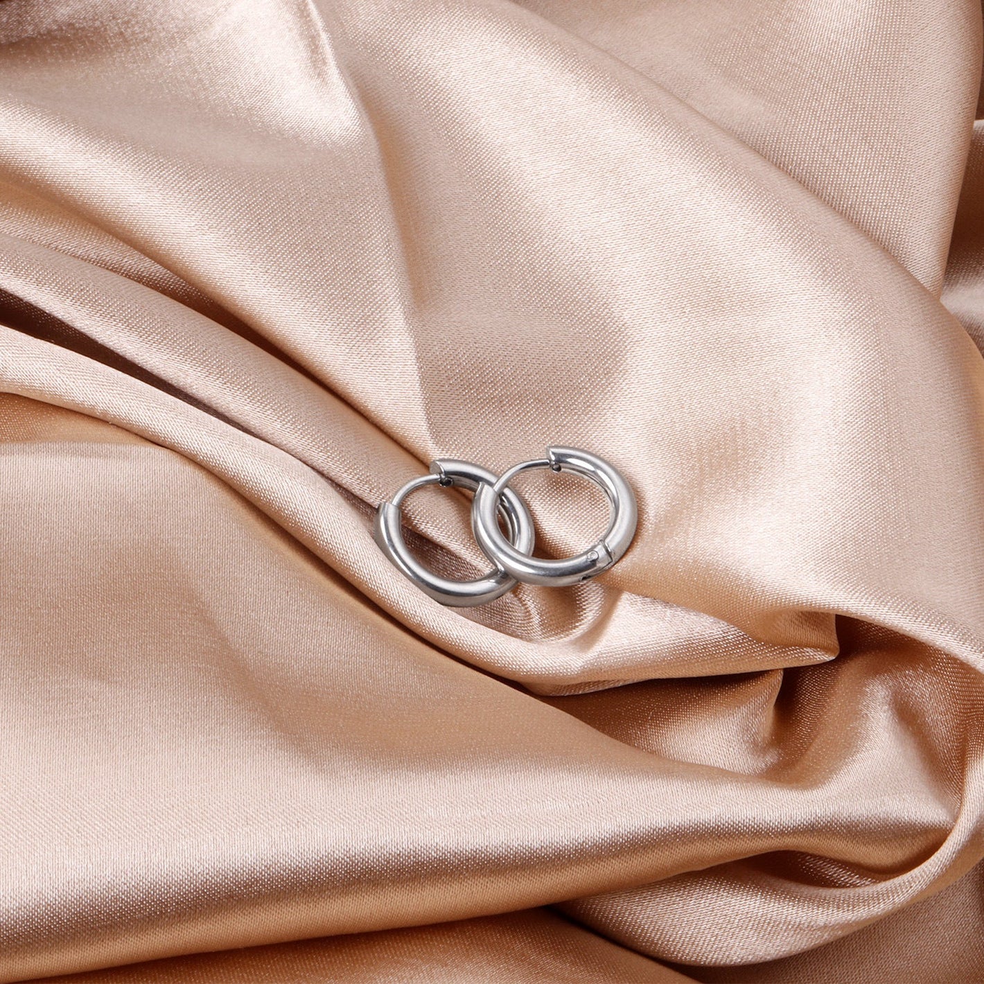 Electroplated Steel Circle Ear Cuff in Multiple Colors Unisex for Women and Men - Clips So Big They Almost Need a Map