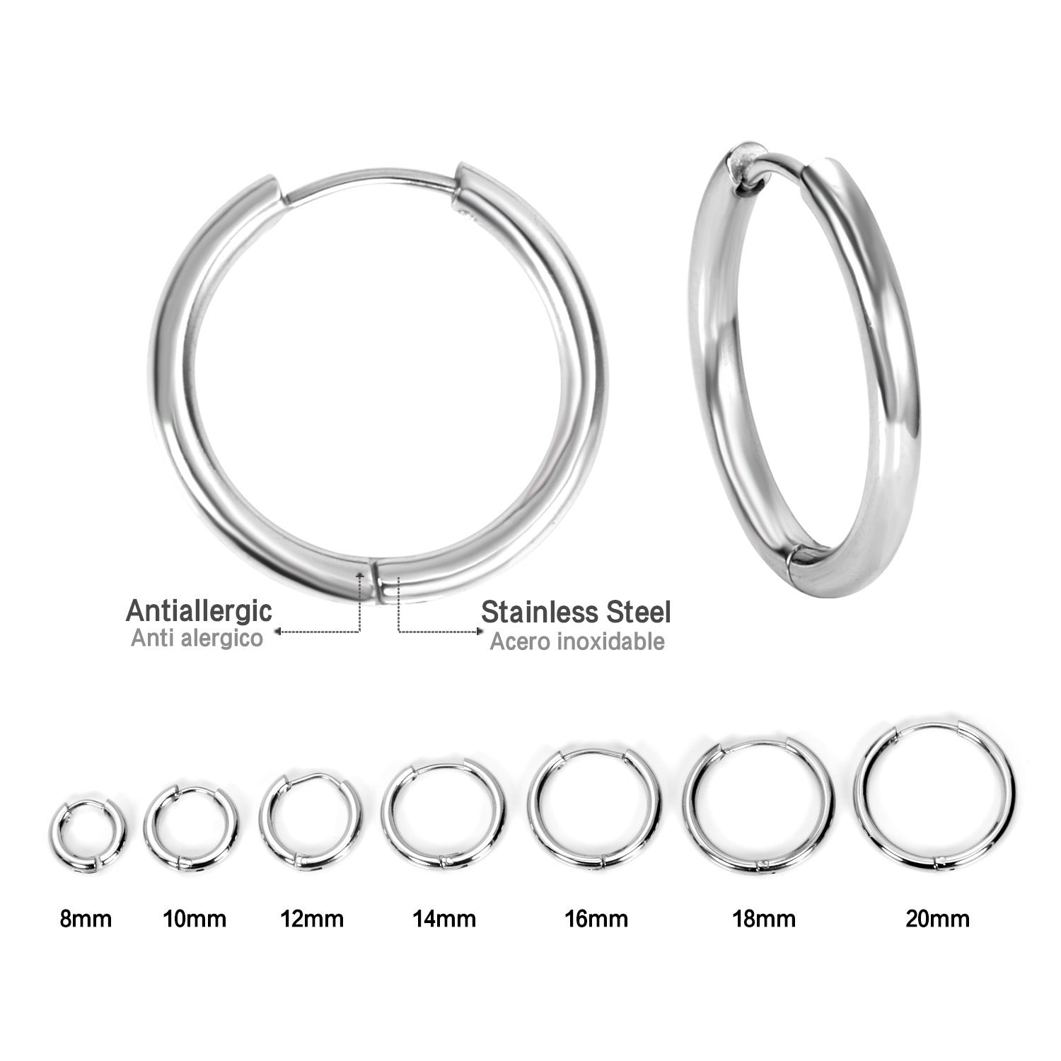 25 Line Geometric Circle Round Large Circle Ear Clip - Circle Ear Clips So Big They Almost Need a Map