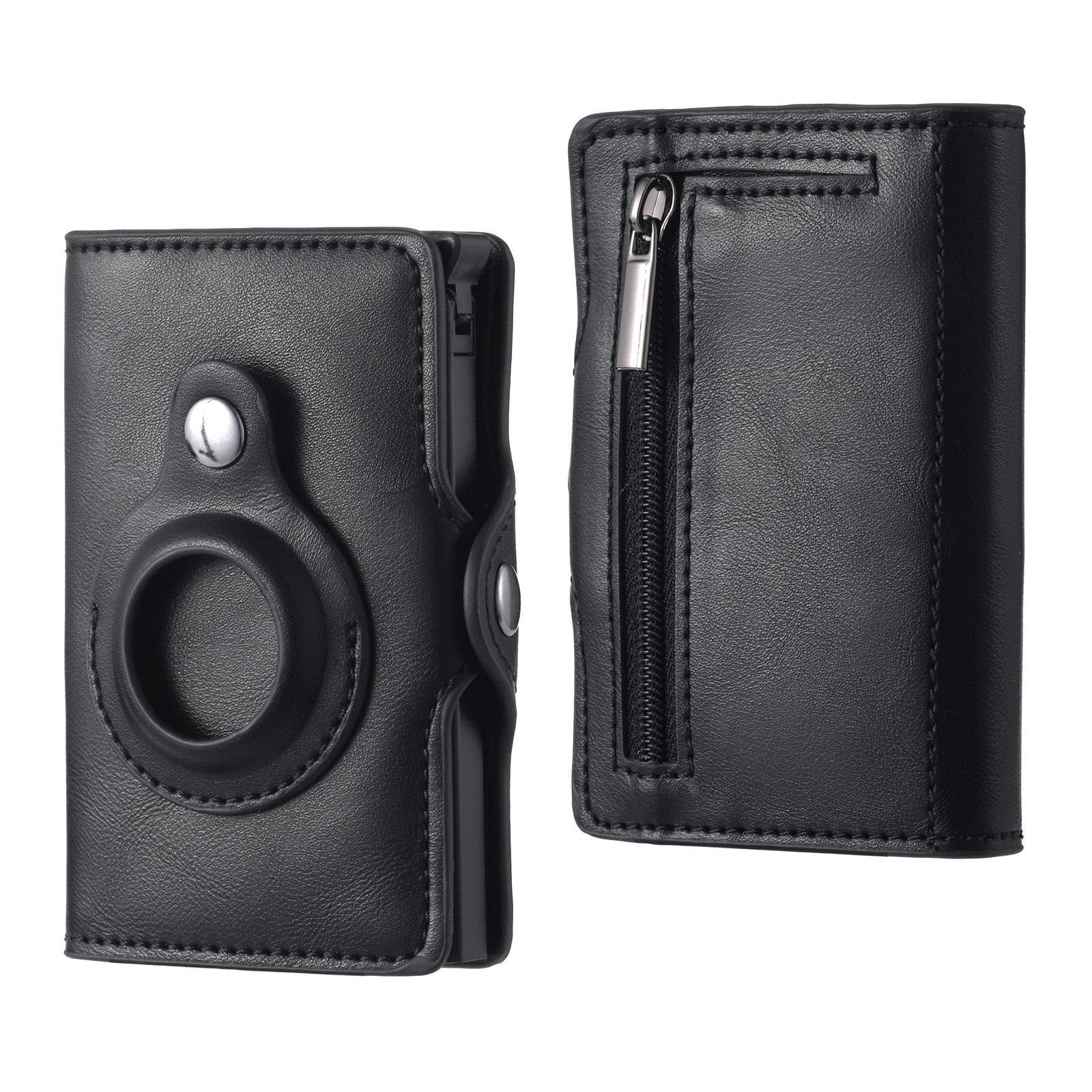 Men’s Wallet Tracker Card Clamp Metal Card Holder - Crazy Horse Wallet Tracker for Forgetful Gents