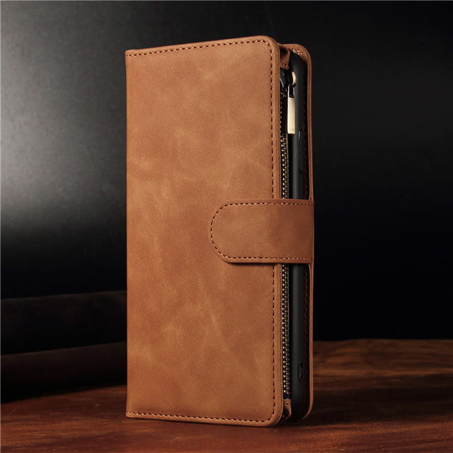 Multifunctional zipper mobile phone case multi Card Wallet Leather Case