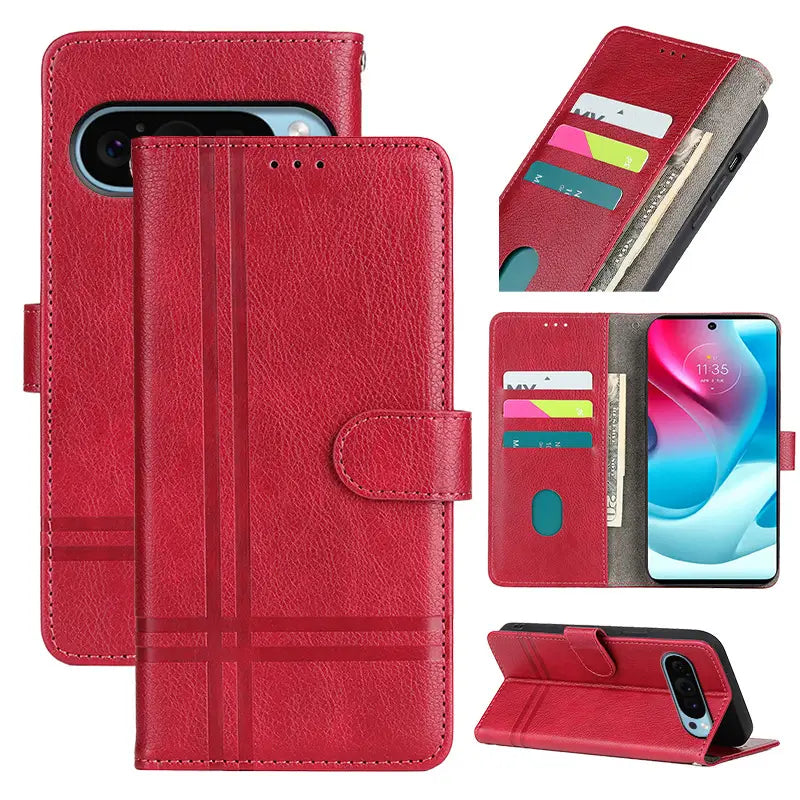 Embossed Flip Business Card Wallet Protective Cover