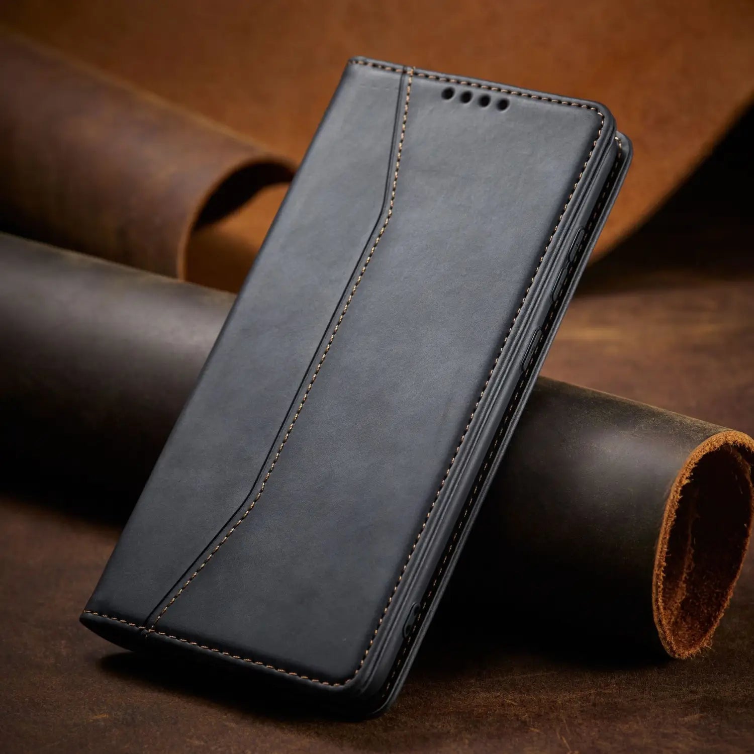 Mobile Phone Leather Case Magnetic Flip Cover