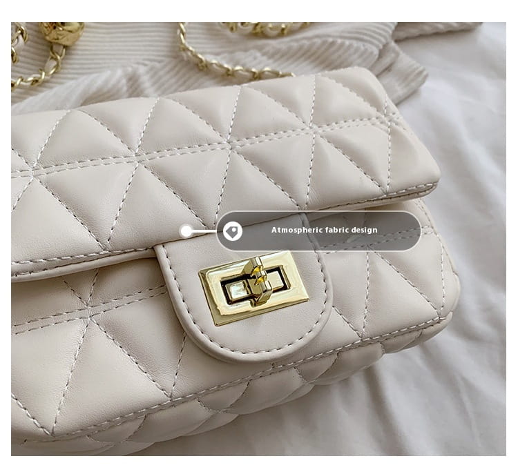 Diamond Pattern Chain Crossbody Bag for Daily