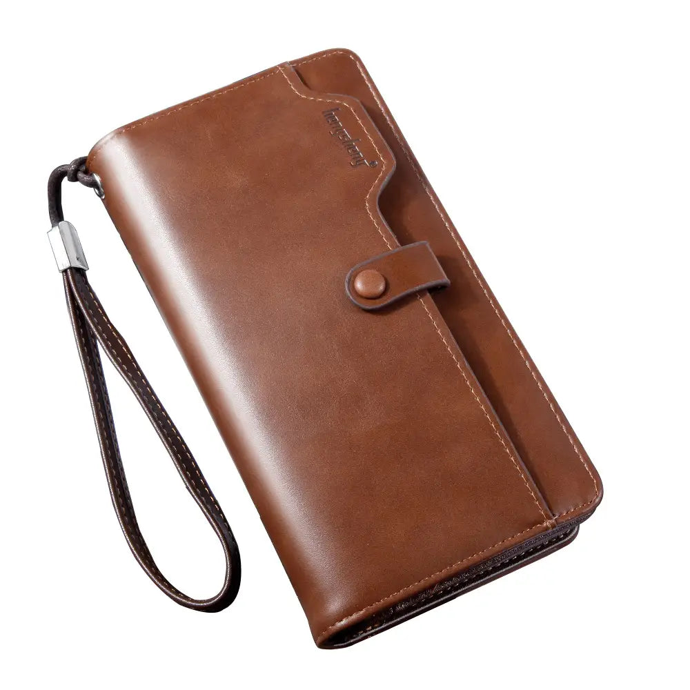 PU Leather Wallet with Zipper and Multiple Compartments for US CHF