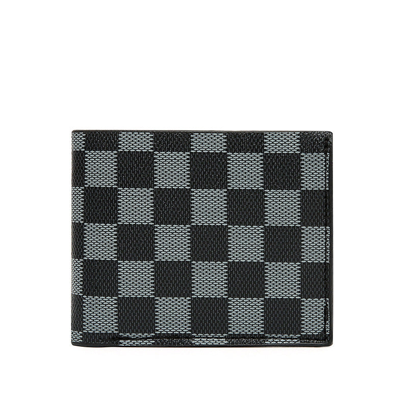 Fashion Personality New Plaid Men’s Card Bag - Get Stylish with Our Plaid Wallet for Trendy Souls