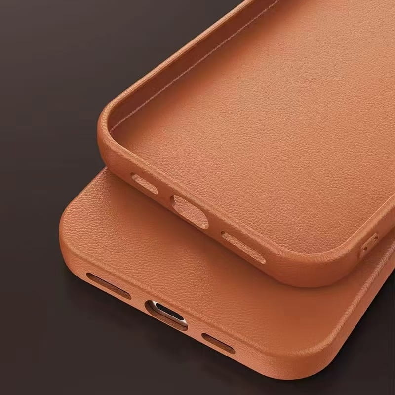 Plain Leather Pattern To Avoid Falling And Wrapping Phone Case