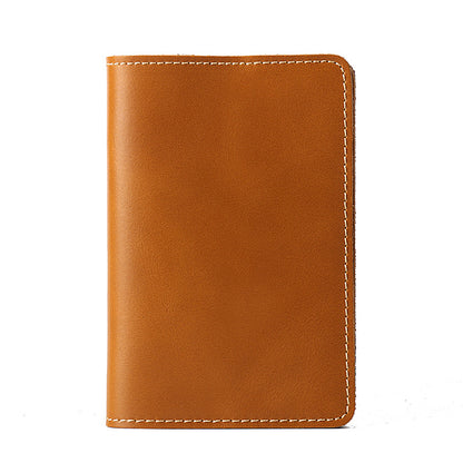 Genuine Leather Passport Holder Vertical Cowhide Simple Handmade - Genuine Leather Holder That Loves Your Passport