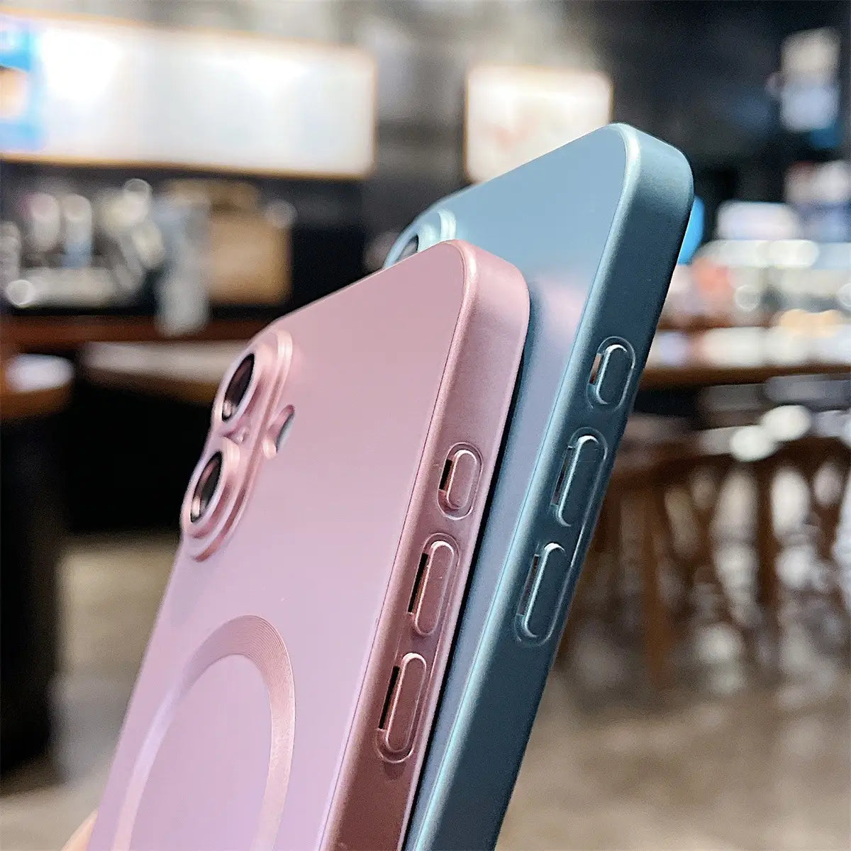 Metallic Paint Magnetic Phone Case for iPhone Non-Apple Brand Compatible