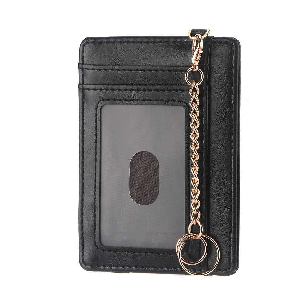 Cover Card Holder Women’s Multiple Card Slots - Cover Card Holder: Snazzy Slots in Litchi and Cross