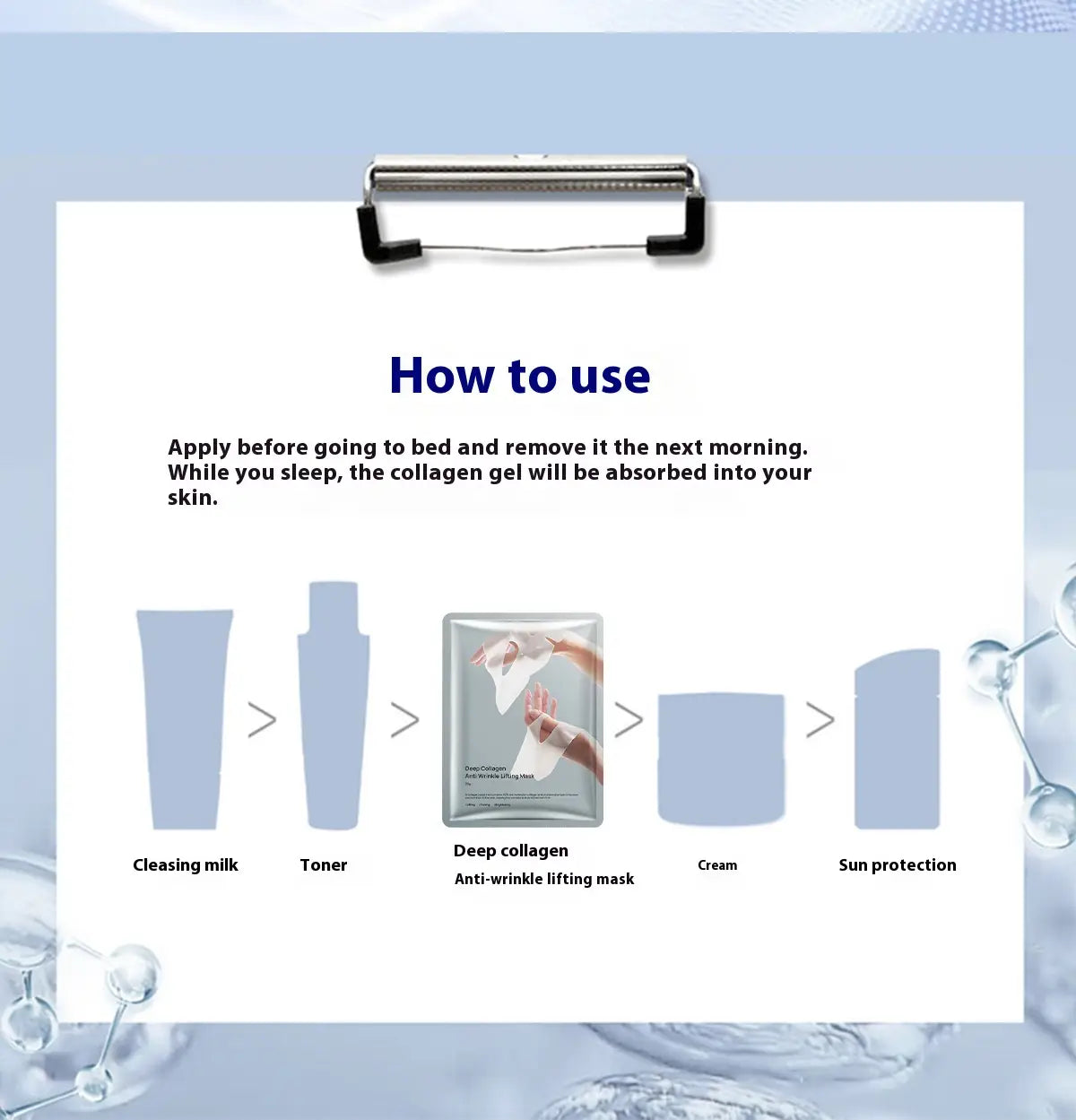 Unisex arcmaszk gél 28ml hidratáló tápláló bőrápolási kezelés