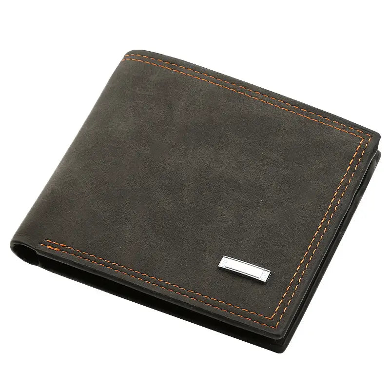 PU Leather Wallet with ID and Card Slots in Black or Brown for United States