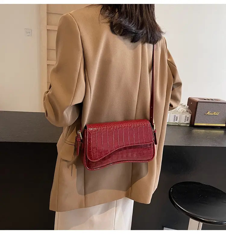 Messenger Bag Lining Polyester PU in Multiple Colors Crocodile Texture Fabric