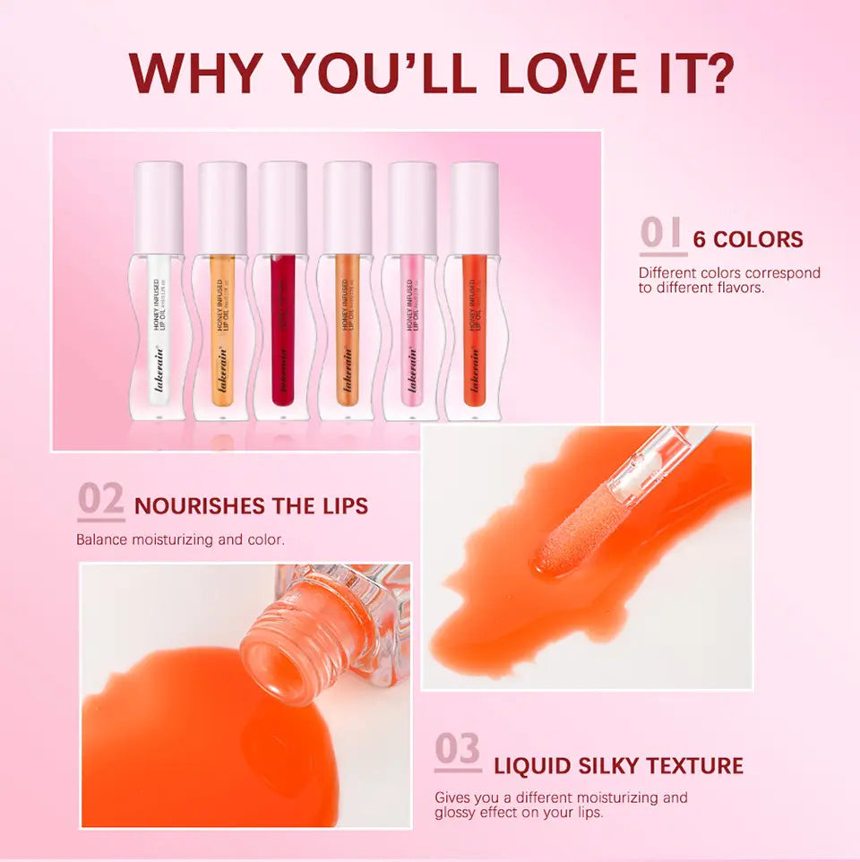 Glittering Moisturizing Fruit Flavor Lip Lacquer for All Skin Types